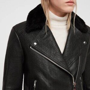 All Saints Pataya Lux Leather Biker Jacket